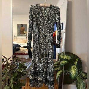 Veronica Beard Floral Long Sleeve Dress